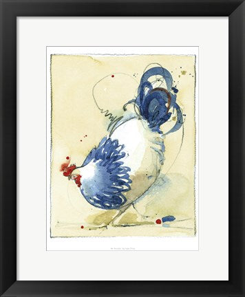 Framed Art Mr. Rooster by Kate Philp | 15 ¾ x 11 ¾