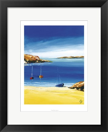 Framed Art Three Boats by Leo | 15.7 x 11.8