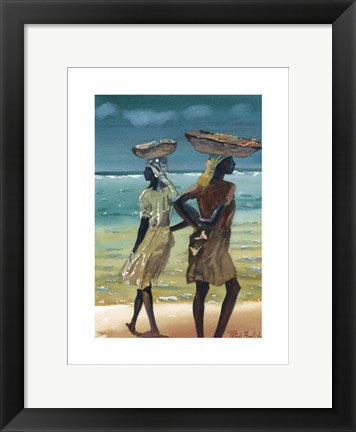Framed Art Fishermen’s Wives by Patrick Bradfield | 15.7 x 11.8
