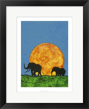 Framed Art Elephants by Tony Sharp | 15.7 x 11.8