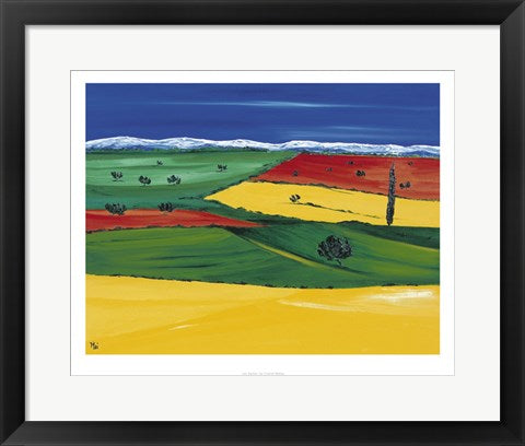 Framed Les Alpilles by Chantal Mahay | 15.7 x 19.7