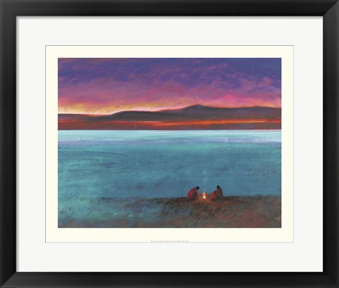 Framed Dusk At Lake Turkhana by Jonathan Sanders | 15.7 x 19.7