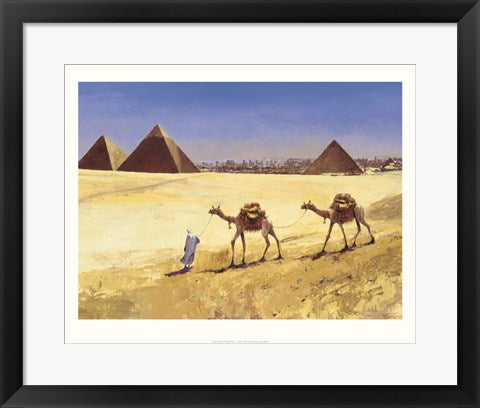 Framed The Great Pyramids - Cairo by Jonathan Sanders | 15.7 x 19.7