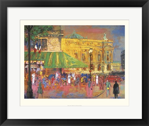 Framed Place de l'Opera by Terence Gilbert | 15.7 x 19.7