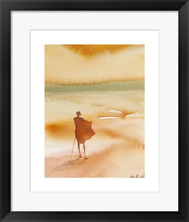 Framed Lone Herdsman by Patrick Bradfield | 19.7 x 15.7