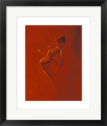 Framed Golden Trumpet by Patrick Ciranna | 19.7 x 15.7