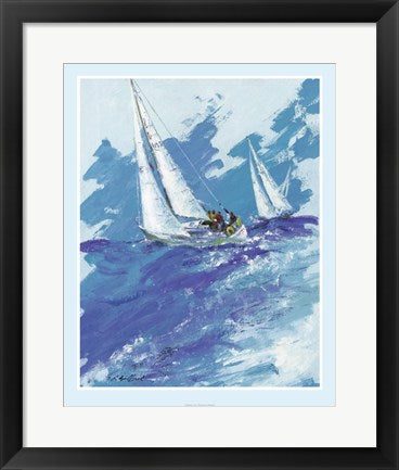 Framed Sailing by Terence Gilbert | 19.7 x 15.7