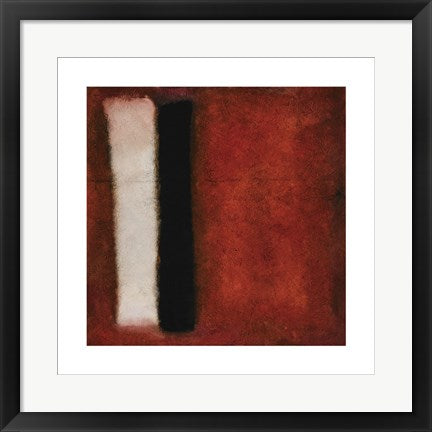 Framed Red Barn Composition No. 02 by Bea Last | 19.7 x 19.7