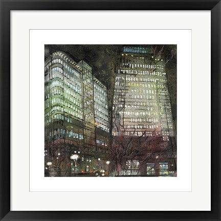 Framed Night Lights - Canary by Brian Elwell | 19.7 x 19.7