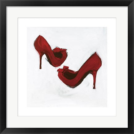 Framed Red Shoes by Kate Marshall | 19.7 x 19.7