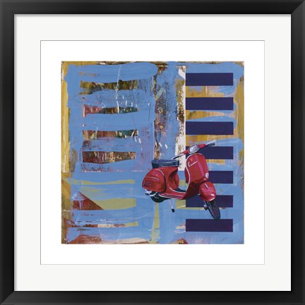 Framed Scooter by Michael Pell | 19.7 x 19.7