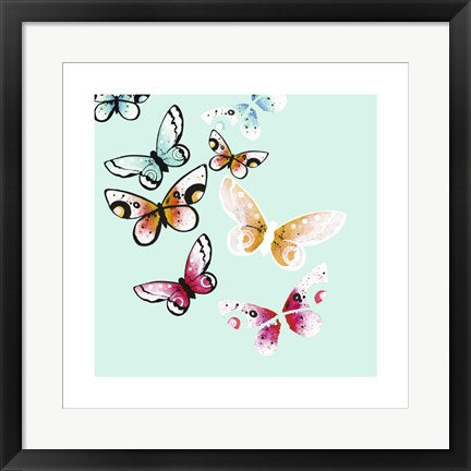 Framed Butterflies by Rebecca Fierek | 19.7 x 19.7