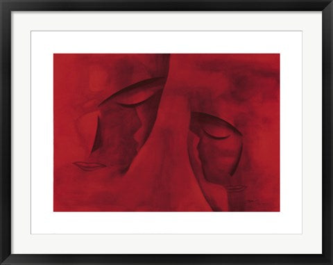 Framed Les Deux Visages by Patrick Ciranna | 23.6 x 31.5