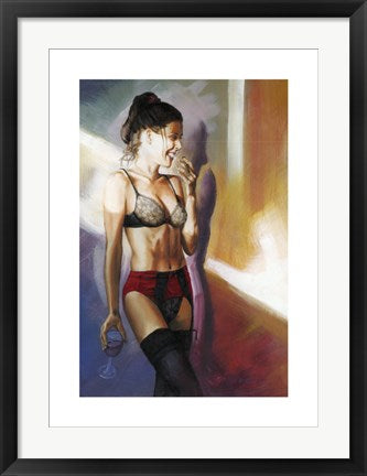 Framed Jess Laugh by Carl BouMansour | 27.6 x 19.7
