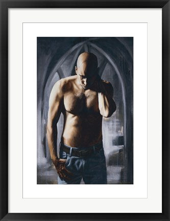 Framed Realisation of a Fallen Angel by Carl BouMansour | 27.6 x 19.7 Art ...