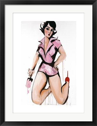 Framed Pink Painter by Kate Marshall | 27.6 x 19.7