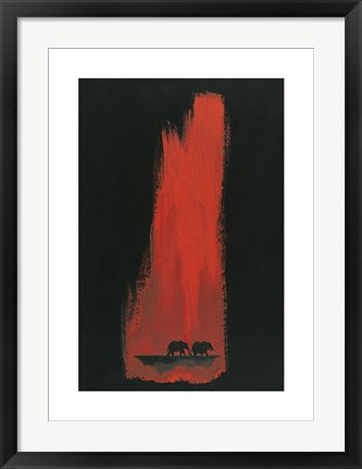 Framed Elephants by Keith Burrell | 27.6 x 19.7