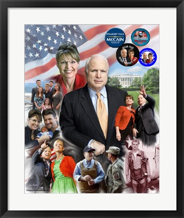 Framed The Mavericks: John McCain & Sarah Palin by Wishum Gregory