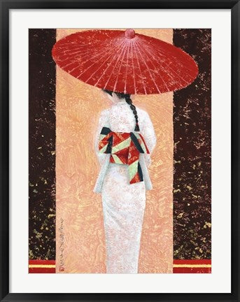 Framed Girl in Kimono II by Mira Latour | 31 1/2 x 23 1/2