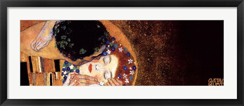 Framed Art The Kiss, c.1908 (detail, dark) by Gustav Klimt Wall Decor 18x24 Artwork