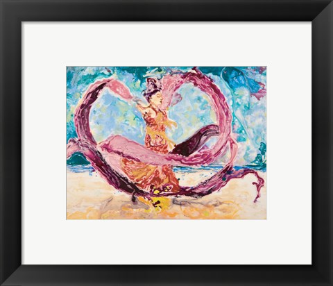Framed Art China Dancer by Natalie Talocci Wall Decor 18x24 Artwork