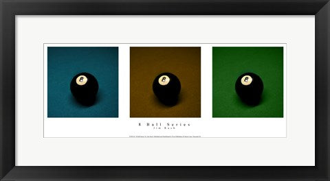 Framed Art 8 Ball Series by Jim Rush Wall Decor 18x24 Artwork