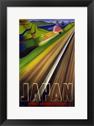 Framed Art Japanese Railways Wall Decor 18x24 Artwork