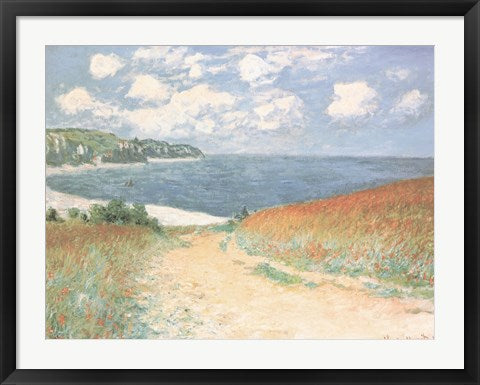 Framed Art Frame Art Chemin Dans Les Bles A Pourville by Claude Monet Wall Decor 18x24 Artwork