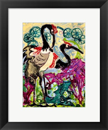 Framed Art Cranes by Natalie Talocci Wall Decor 18x24 Artwork