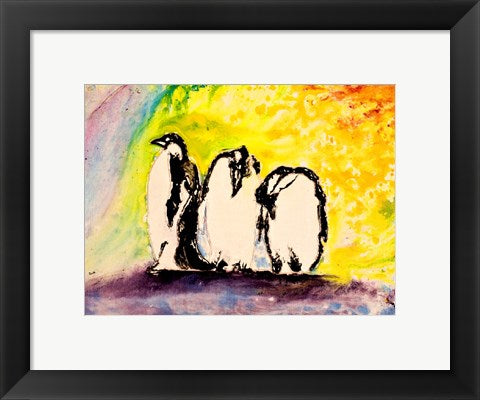 Framed Art Penguins by Natalie Talocci Wall Decor 18x24 Artwork