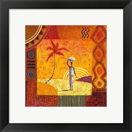 Framed Art Karibu by Eduardo Jindani | 11 3/4 x 11 3/4