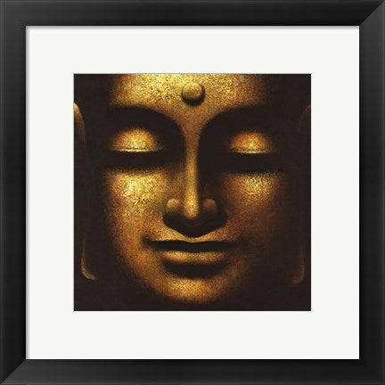 Framed Art Buddha in Gold by Guanyin | 11 3/4 x 11 3/4