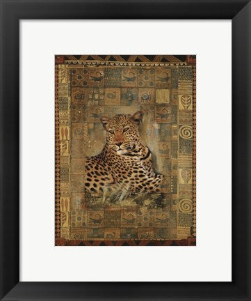 Framed Art Leopard by Rob Hefferan | 11 3/4 x 9 1/2