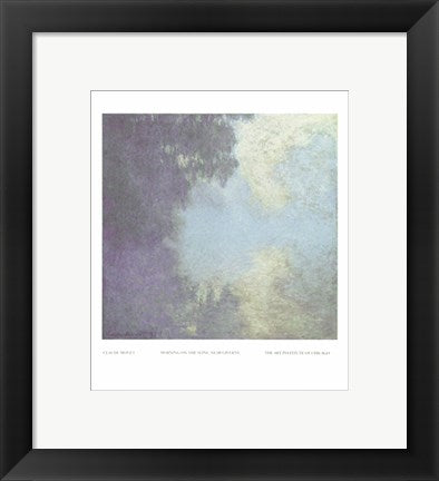 Framed Art Morning on the Seine, Near Giverny by Claude Monet | 12 x 10 1/4 Ar...