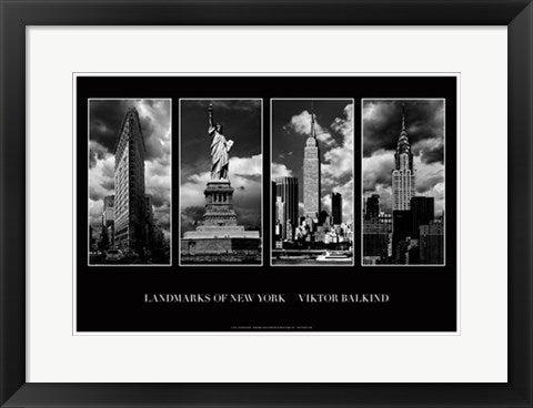 Framed Landmarks of New York I by Viktor Balkind | 12 x 18