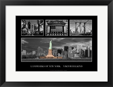 Framed Landmarks of New York II by Viktor Balkind | 12 x 18