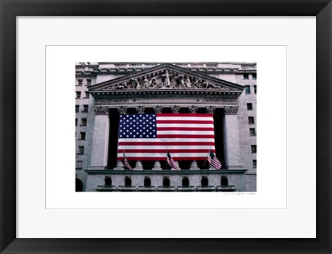 Framed Art Stock Exchange, Flag by Viktor Balkind | 13 x 19