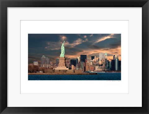 Framed Art Downtown NYC Panorama by Viktor Balkind | 13 x 19