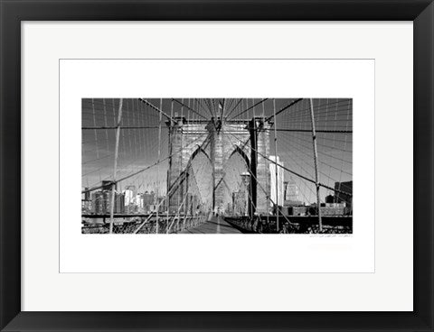 Framed Art Brooklyn Bridge (B&W) by Viktor Balkind | 13 x 19