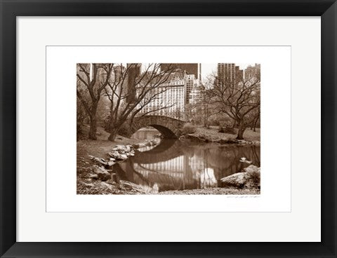 Framed Art Central Park, Plaza (sepia) by Viktor Balkind | 13 x 19