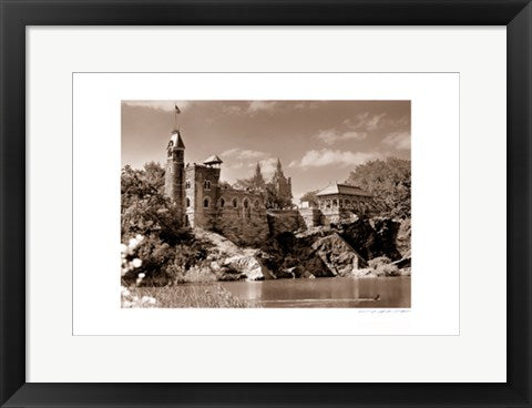 Framed Art Belvedere Castle, Central Park (sepia) by Viktor Balkind