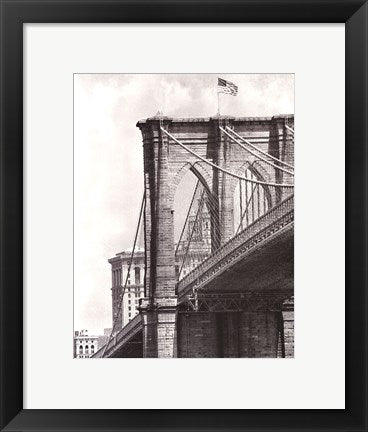Framed Brooklyn Bridge Perspective by Phil Maier | 14 x 11