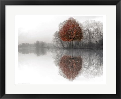 Framed Mirror Lake by Ellen Fisch | 17 x 22