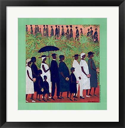 Framed Funeral Procession by Ellis Wilson | 18 3/4 x 18