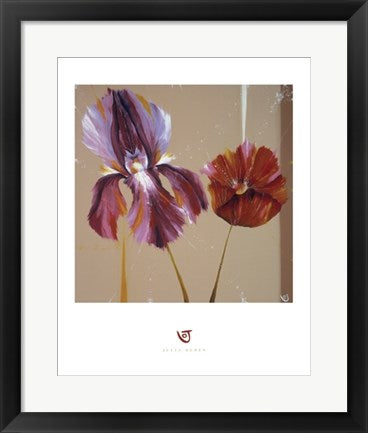 Framed Movement Flowers by Julia Ogden | 19 3/4 x 15 3/4