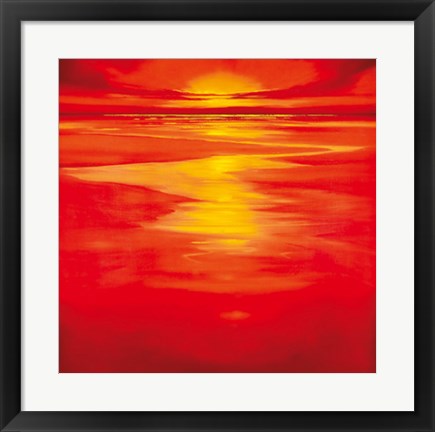 Framed Red Evening by Robert J. Ford | 19 3/4 x 19 3/4