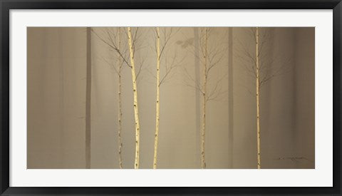 Framed Winterely Wood by Ged Mitchell | 19 3/4 x 39 1/2