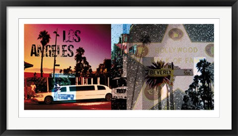 Framed Los Angeles by Don Carlson | 19 3/4 x 39 1/2