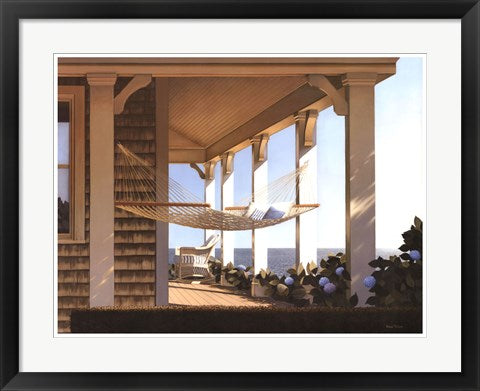 Framed Art Seaside Hammock by Daniel Pollera | 19 x 25