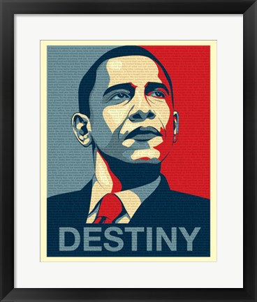 Framed Obama: Destiny Speech 20 x 16